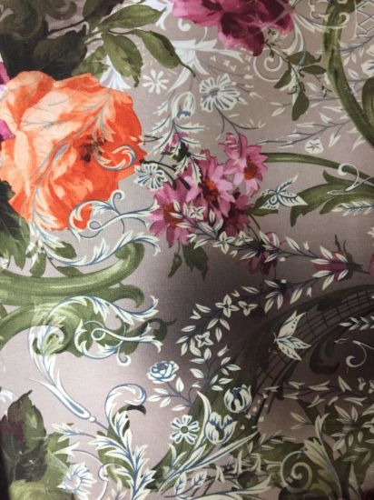 Printed Velvet Fabric for Sofa and Furniture
