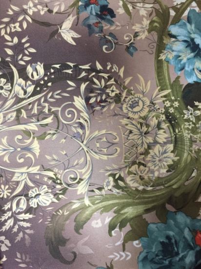 Printed Velvet Fabric for Sofa and Furniture