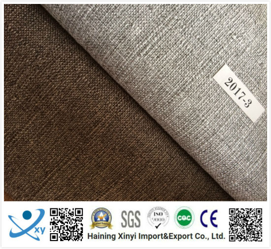 Crease Resistant 100% Polyester Imitation Linen Waterproof Sofa Fabric