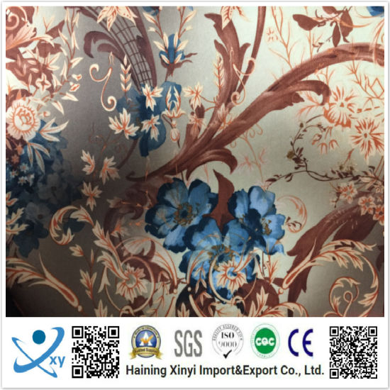 Haining 100% Polyester Digital Printed Chiffon Fabric/Floral Party Dress Fabric/Chiffon Printed Fabric