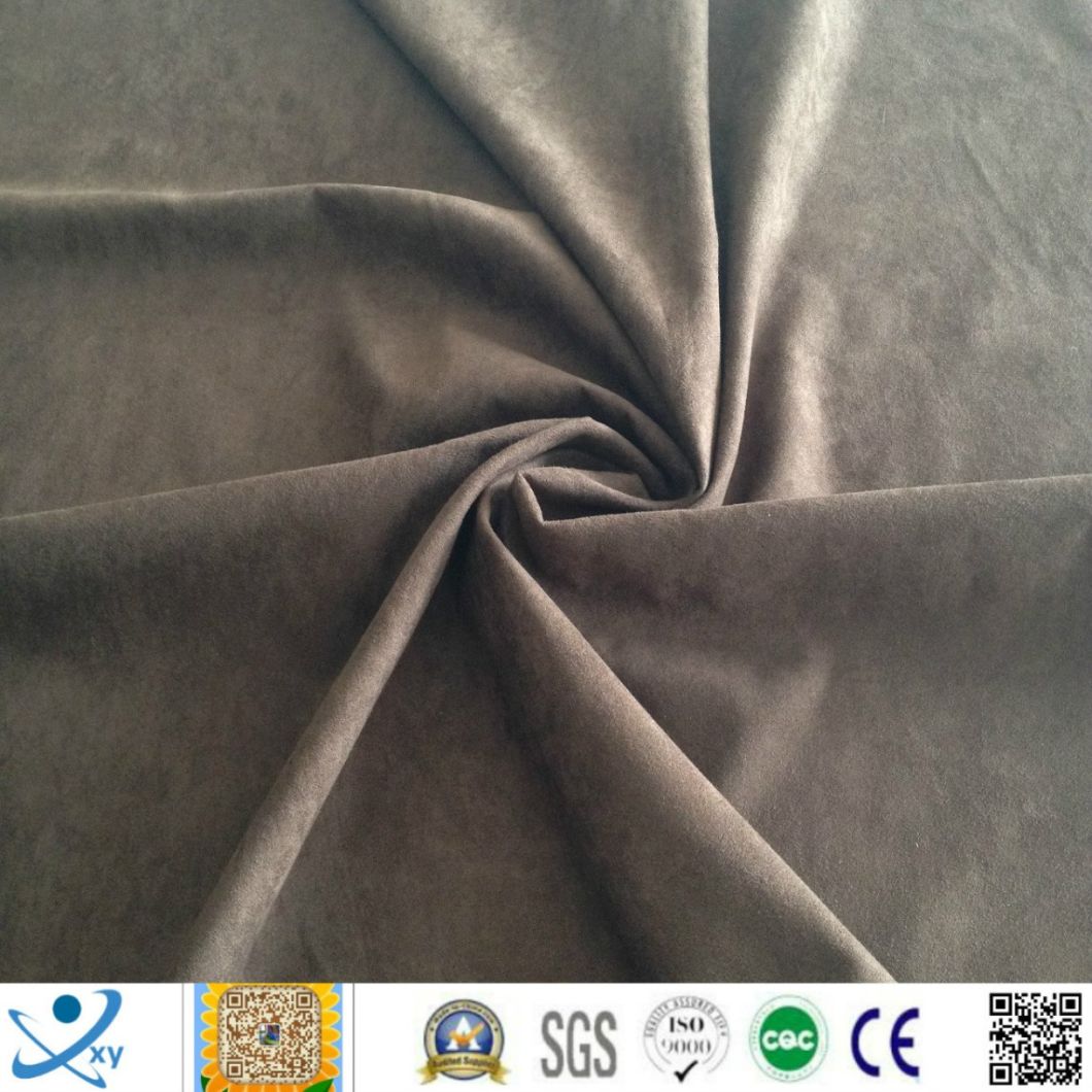 100% Polyester Knitting Velvet Home Textile Fabric Plain Dyed Brush Velvet Cover Fabric Velvet Pearl Toy Fabric