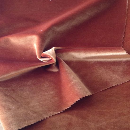 Upholstery 100% Polyester Silk Velvet Fabric in Haining