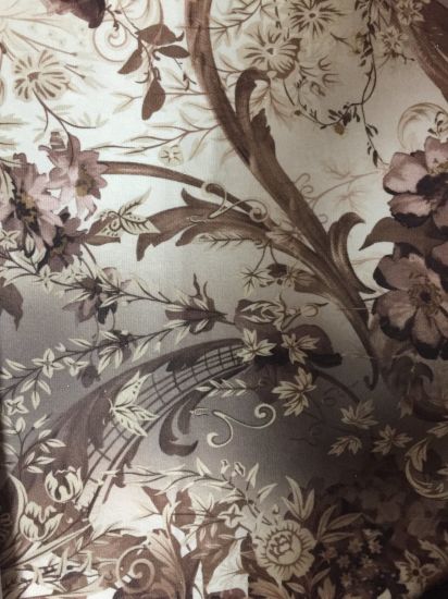 Printed Velvet Fabric for Sofa and Furniture