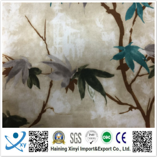 Spandex Stretch Cotton Snake and Flower Printed Fabric for Garment